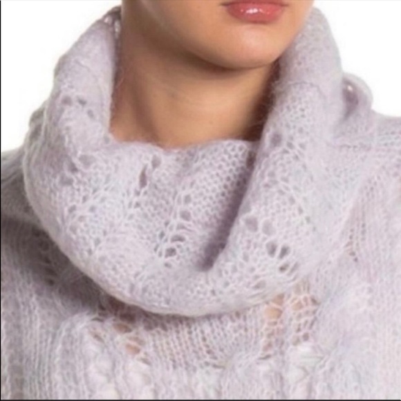 Free People Women's NWT Knit Cowl Pirouette Tunic in Sugar Cloud Combo Size M/L - Picture 3 of 8